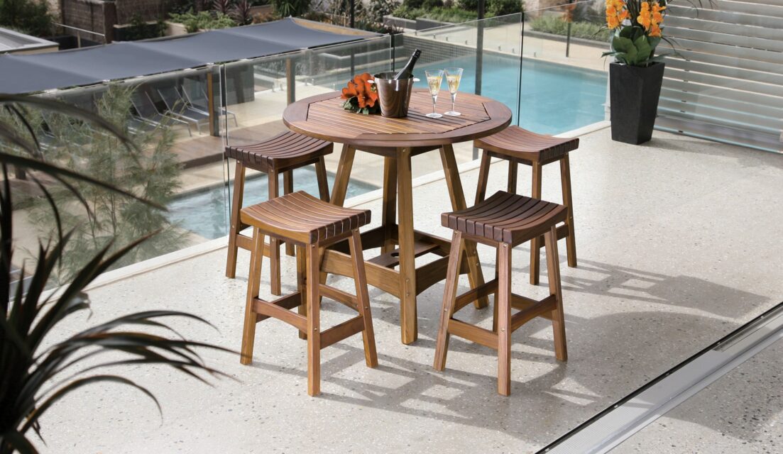 Heritage 41″ Capri Round Hi Dining Table | Classic Ipe