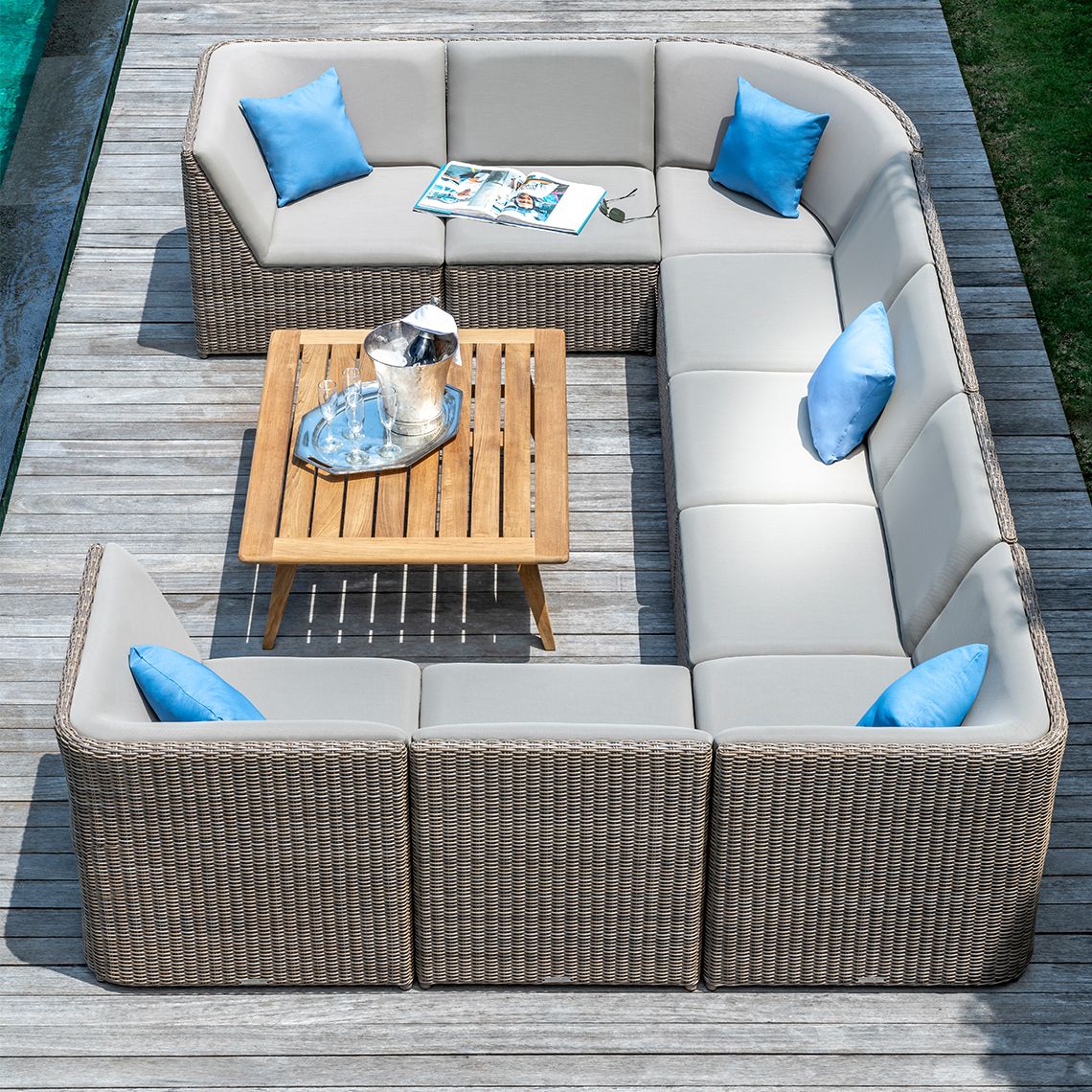 Milano Sectional Armless Settee