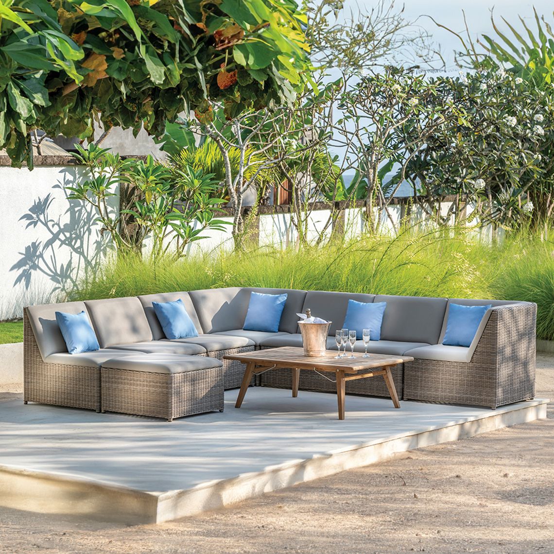 Milano Sectional Armless Settee