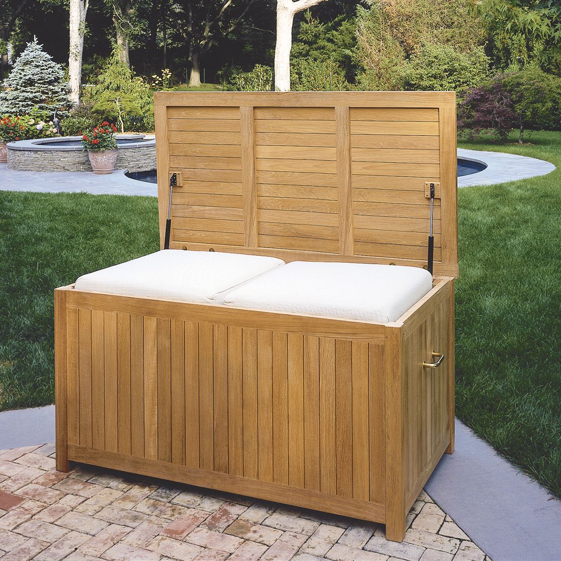 Teak 60" Cushion Box