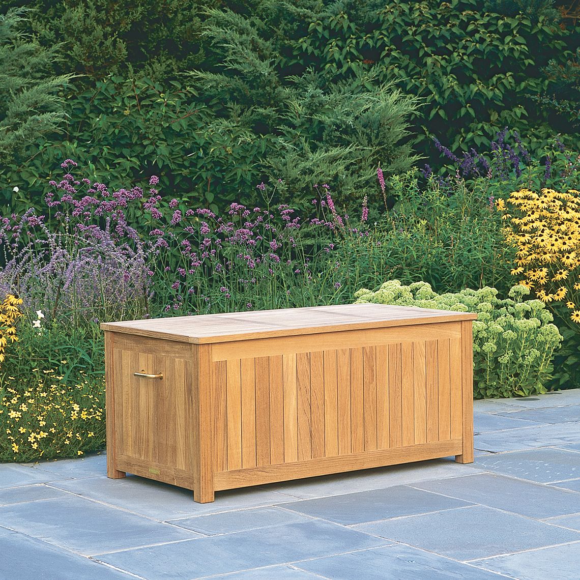 Teak 53" Cushion Box