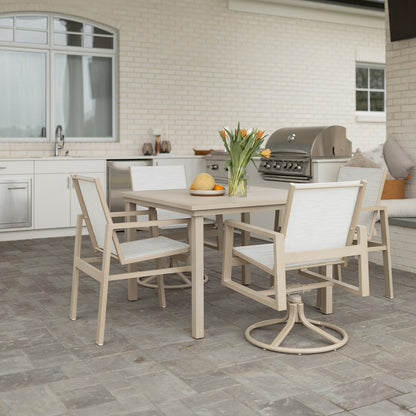 Vida Sling Swivel Rocker Dining Chair