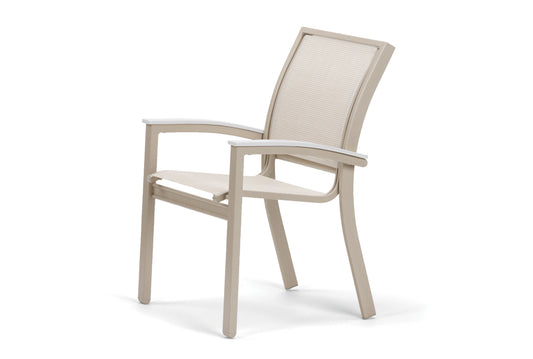Bazza Sling Stacking Cafe Chair w/ Polymer Accents