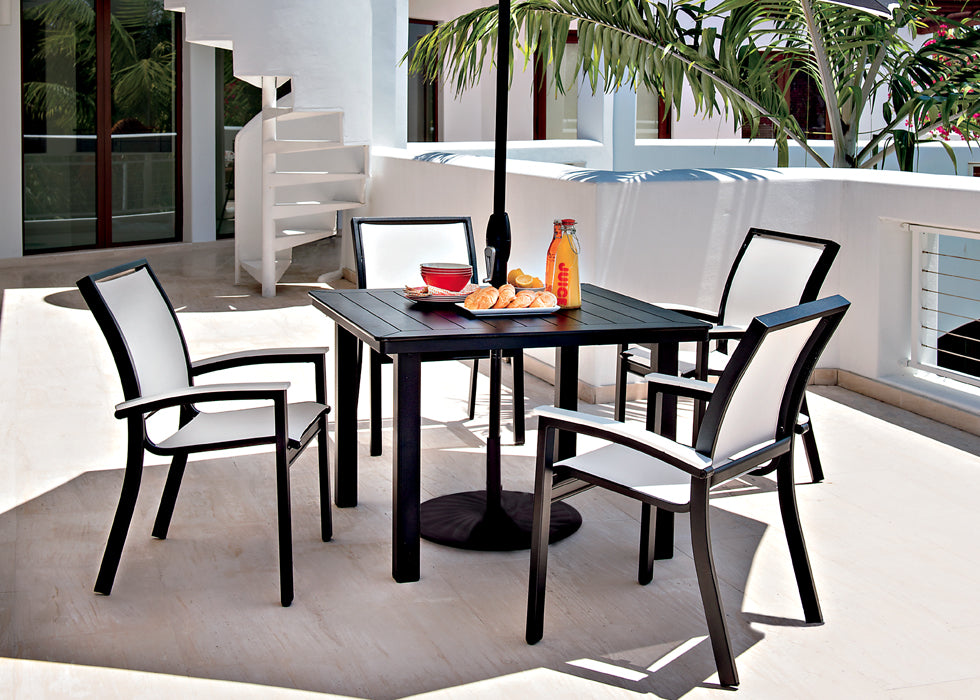 Bazza Sling Stacking Cafe Chair w/ Polymer Accents