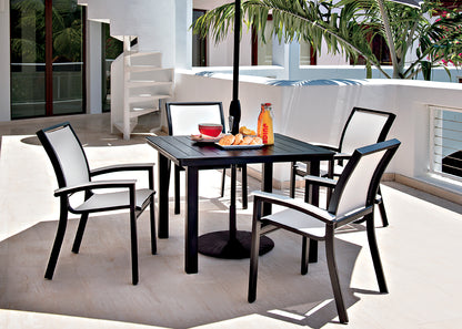 Bazza Sling Stacking Cafe Chair w/ Polymer Accents