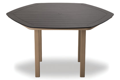 Slat 62" Hexagonal Bar Height Table w/ hole