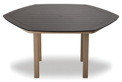 Slat 62" Hexagonal Balcony Height Table w/ hole