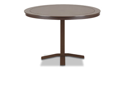 Slat 42" Round Dining Height Pedestal Table w/ hole