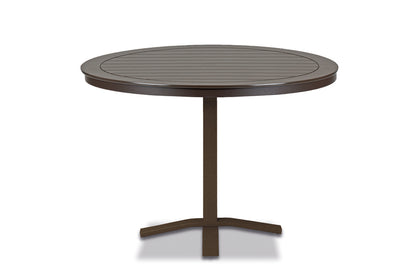 Slat 48" Round Balcony Height Pedestal Table w/ hole