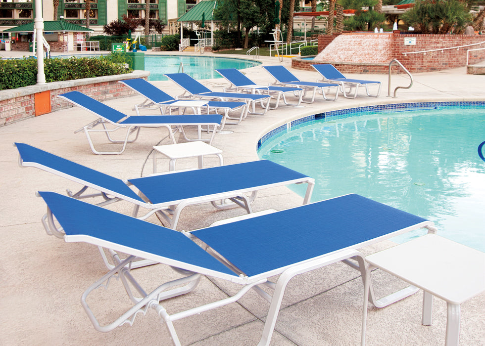 Aruba Sling Four-Position Lay-flat Stacking Armless Chaise