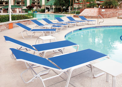 Aruba Sling Four-Position Lay-flat Stacking Armless Chaise