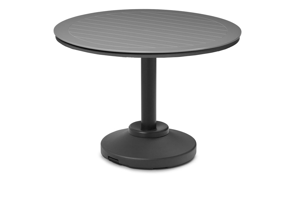 Slat 54" Round Balcony Height 120 lb Pedestal Table w/ hole