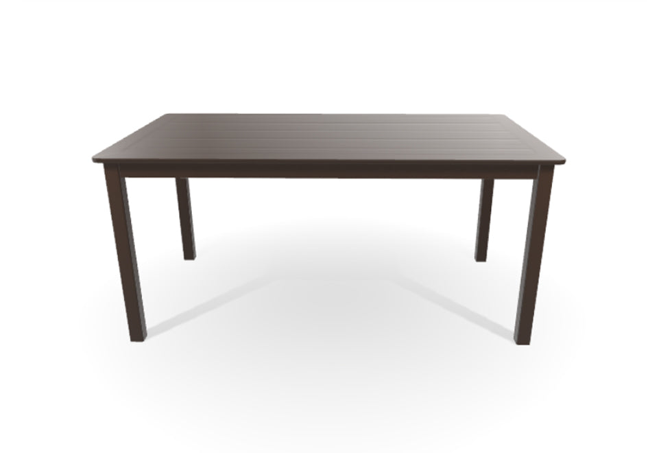 Slat 36" x 64" Rectangular Dining Height Parson Table w/ hole