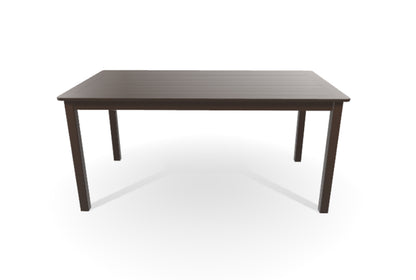 Slat 36" x 64" Rectangular Dining Height Parson Table w/ hole