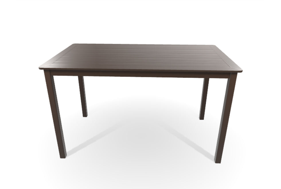 Slat 36" x 64" Rectangular Bar Height Parson Table w/ hole