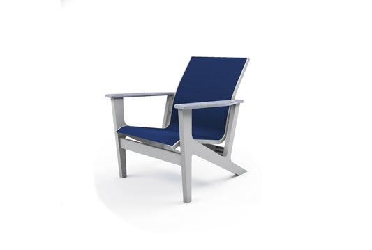 Wexler Sling Chat Height Arm Chair w/ Rustic Arms