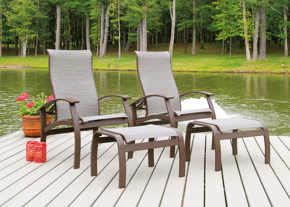 Belle Isle Sling Arm Chair w/ Multi-Position Back w/ Polymer Accents