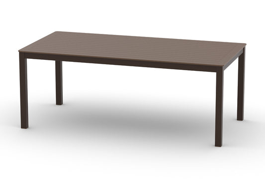 Slat 48" x 96" Rectangular Balcony Height Parson Table w/ hole