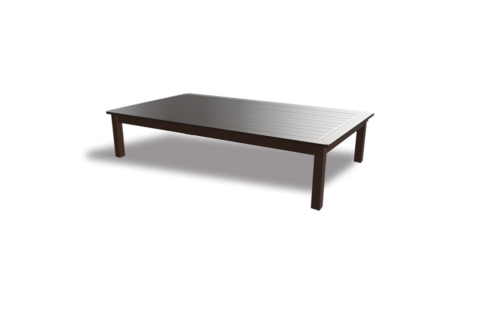 Slat 36" x 64" Rectangular Coffee Height Parson Table w/ hole