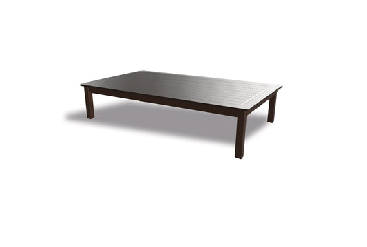 Slat 36" x 64" Rectangular Coffee Height Parson Table w/ hole