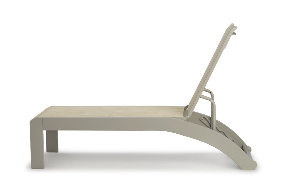 Dune MGP Sling Stacking Armless Chaise w/ Wheels