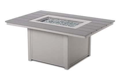 Rustic Fire Tables 36" x 54" Rectangular Rustic Top Fire Table