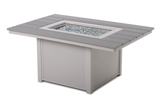 Rustic Fire Tables 36" x 54" Rectangular Rustic Top Fire Table