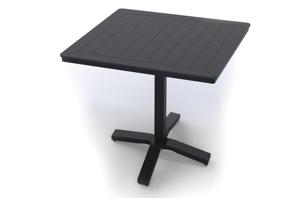 Slat 42" Square Bar Height Pedestal Table w/ hole