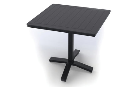 Slat 42" Square Bar Height Pedestal Table w/ hole