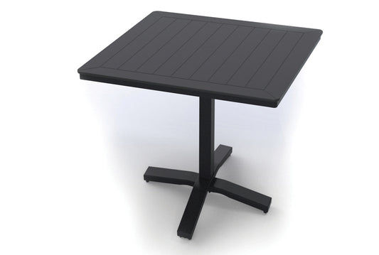 Slat 42" Square Bar Height Pedestal Table w/ hole