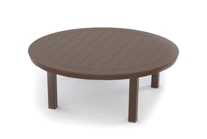 Slat 42" Round Coffee Height Parson Table w/ hole