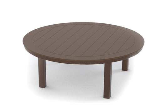Slat 42" Round Coffee Height Parson Table w/ hole