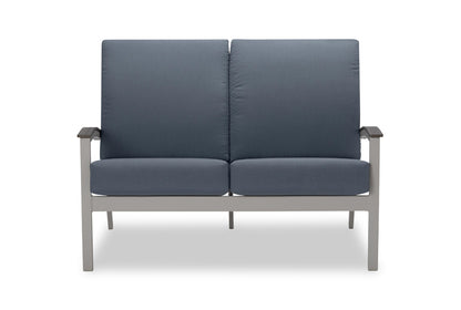 Bazza Cushion Two-Seat Loveseat w/ Polymer Arms