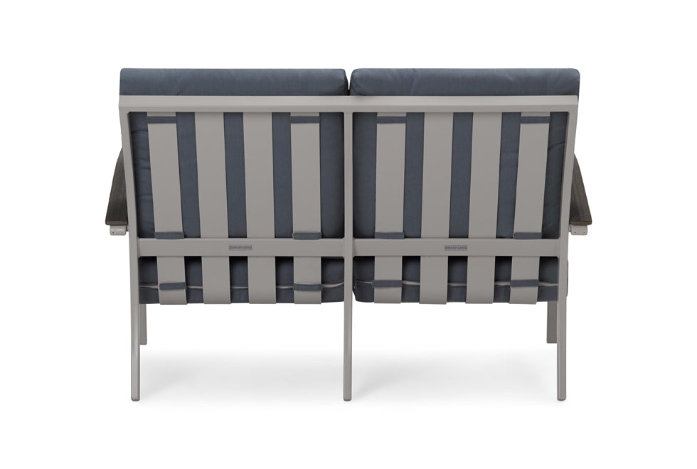Bazza Cushion Two-Seat Loveseat w/ Polymer Arms