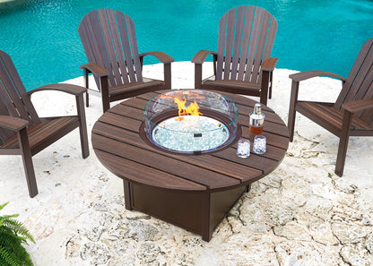 Rustic Fire Tables 42" Round Rustic Top Fire Table