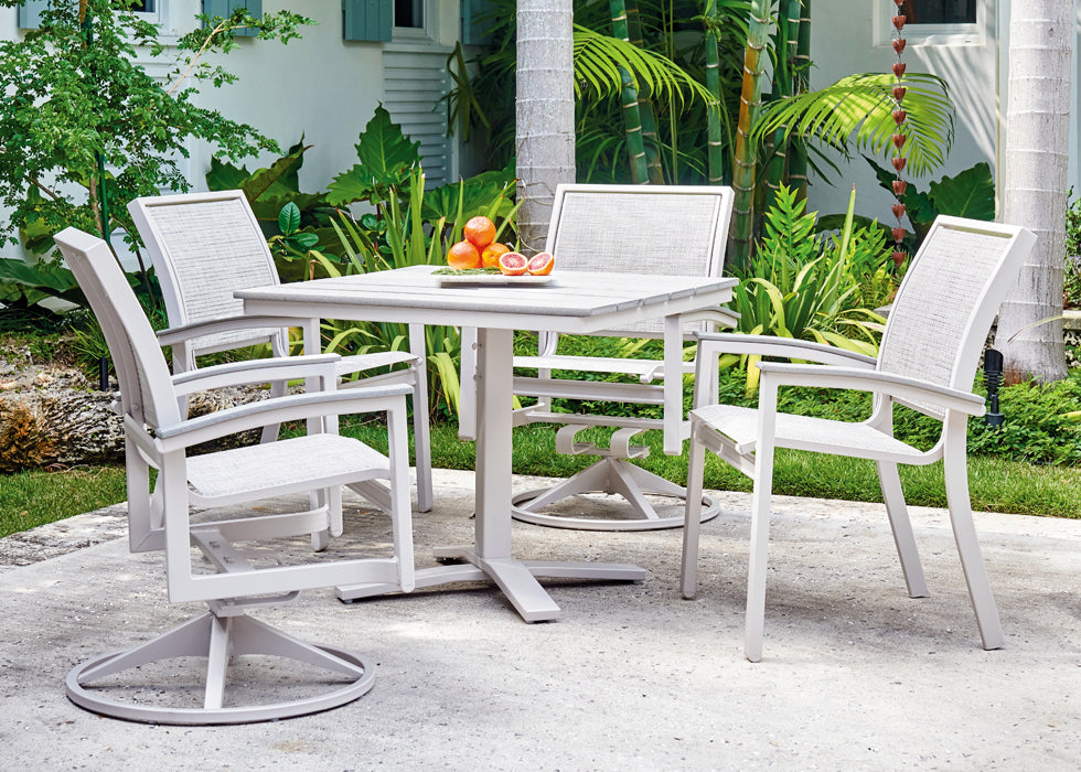 Bazza Sling Stacking Cafe Chair w/ Polymer Accents