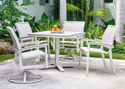 Bazza Sling Stacking Cafe Chair w/ Polymer Accents