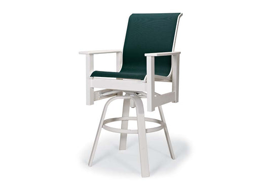 Leeward Sling Bar Height Swivel Arm Chair w/ MGP Arms