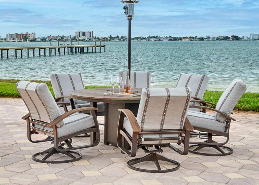 Belle Isle Cushion Swivel Rocker w/ Polymer Accents
