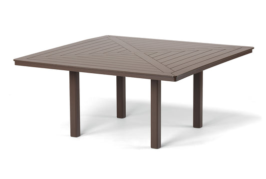 Slat 64" Square Dining Height Table w/ hole