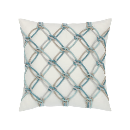 Aqua Rope 20"x20" Toss Pillow