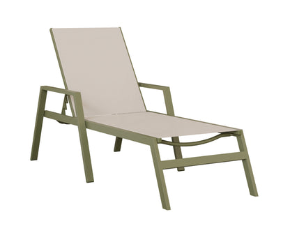 Vida Sling Chaise Lounge with Arms