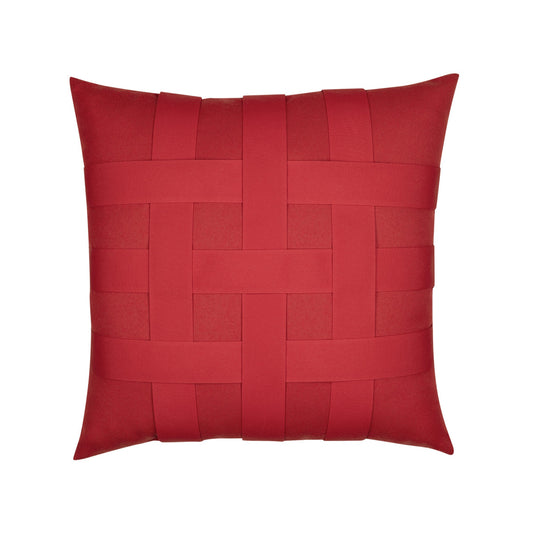 Basketweave Rouge 20"x20" Toss Pillow