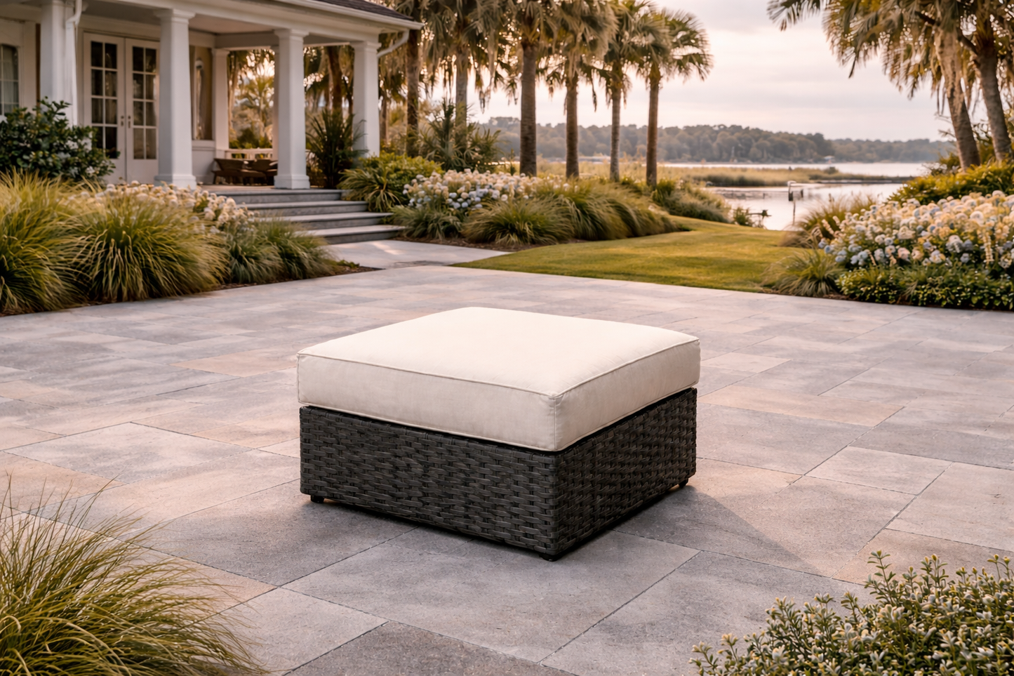 Biscayne Ottoman (Ash)