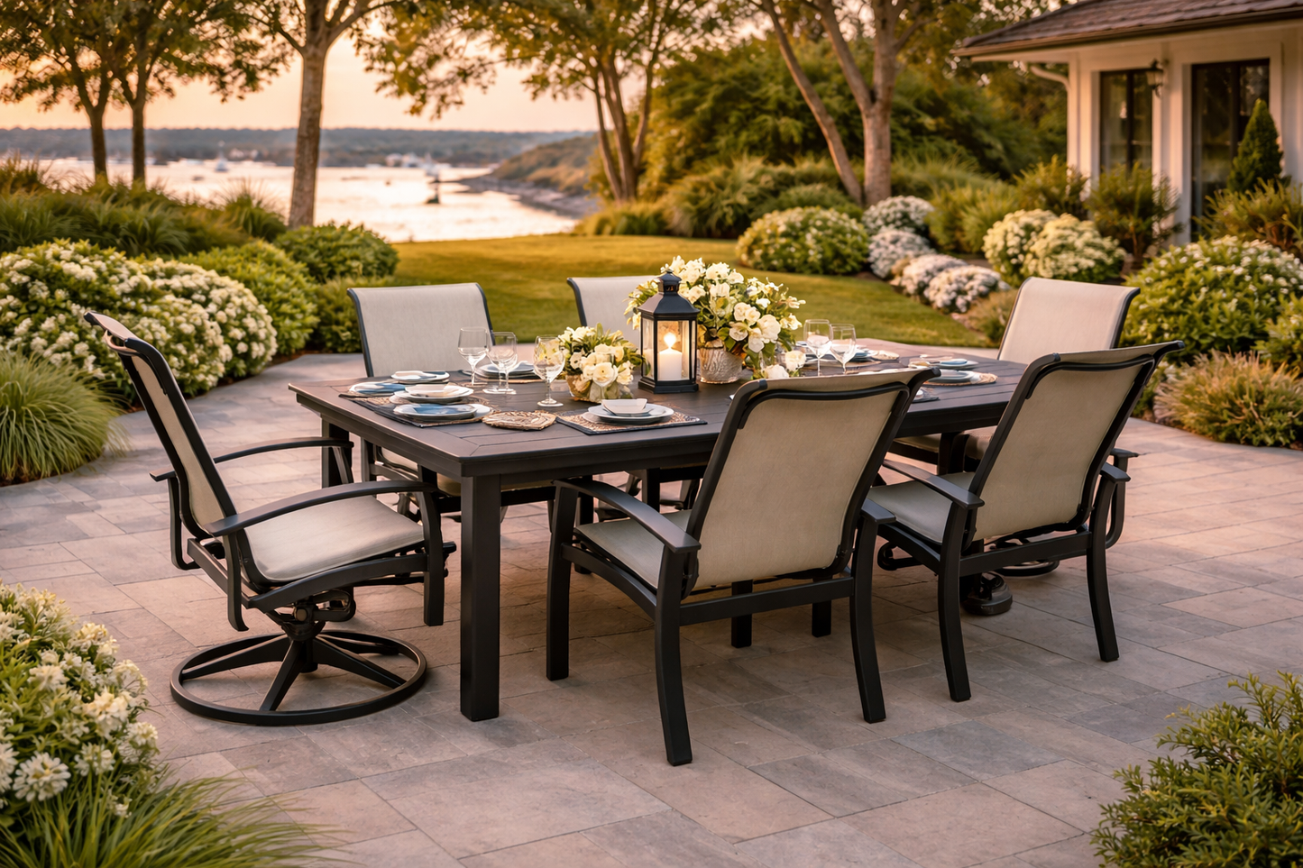 Belle Isle Dining Set of 7 (Graphite)