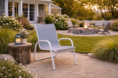 Gardenella Sling Stacking Arm Chair