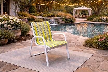 Gardenella Sling Stacking Arm Chair