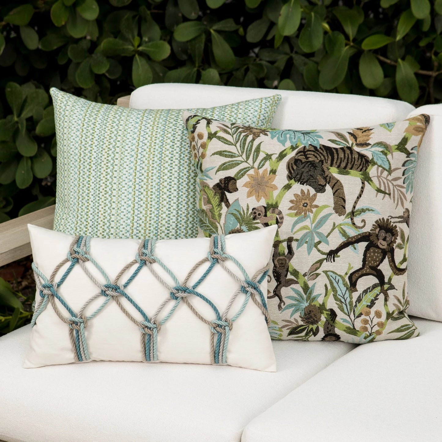 Aqua Rope 12"x20" Toss Pillow