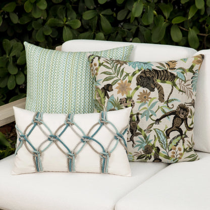 Aqua Rope 12"x20" Toss Pillow