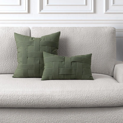 Basketweave Fern 12"x20" Toss Pillow
